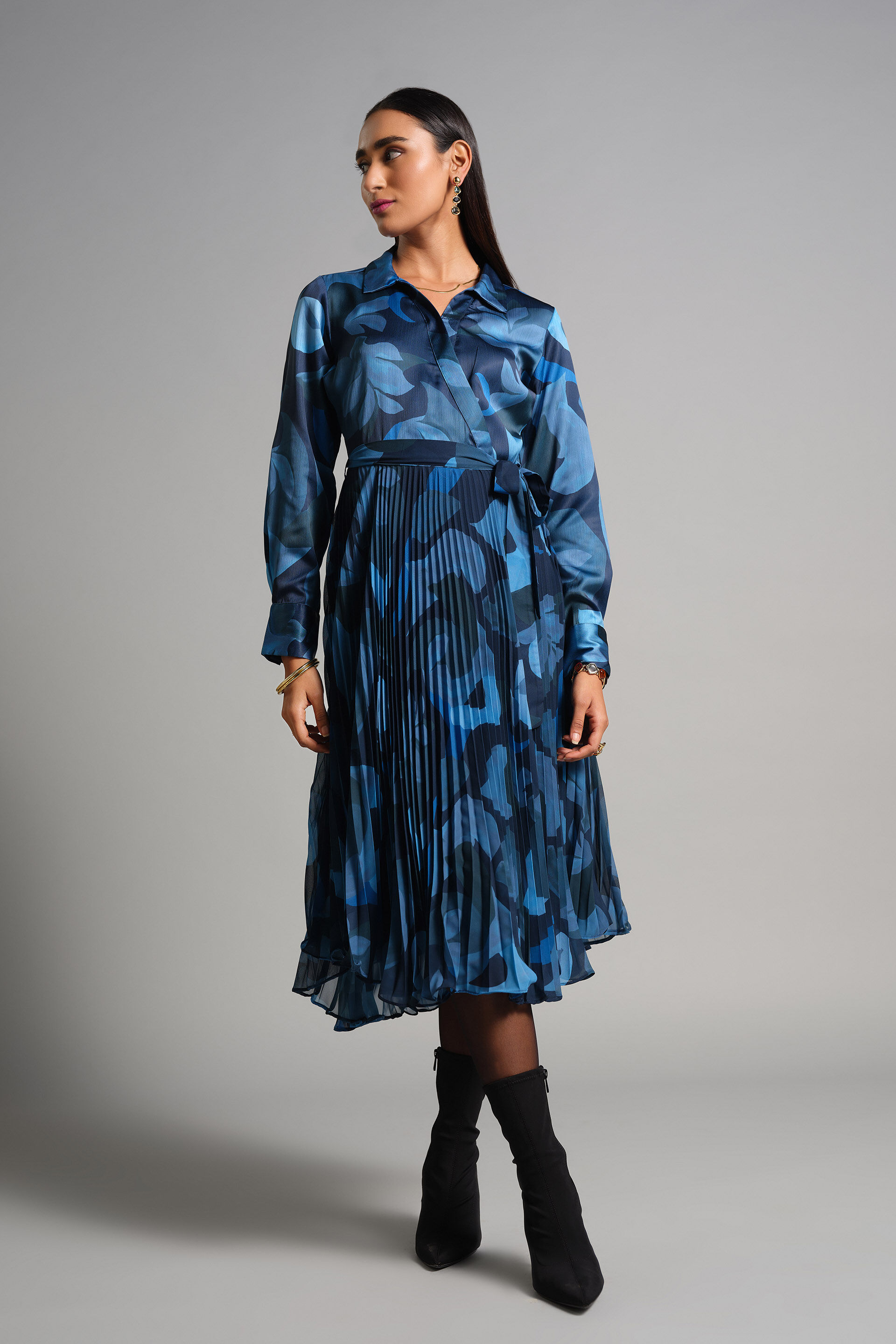 Waves Of The Ocean Dress, Blue, image 1